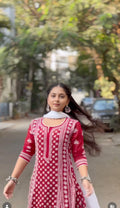 09FJ Jabili Chikankari Anarkali