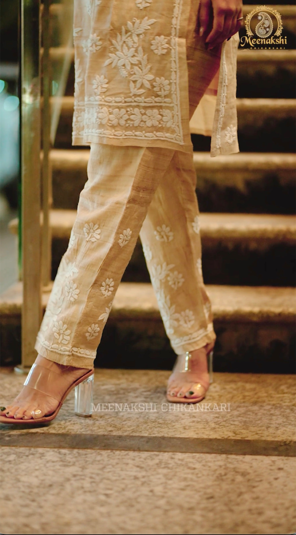 03FJ Jabili Tusser Silk Chikankari Co-ord Set