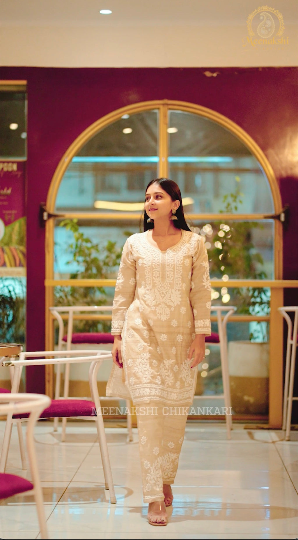 03FJ Jabili Tusser Silk Chikankari Co-ord Set