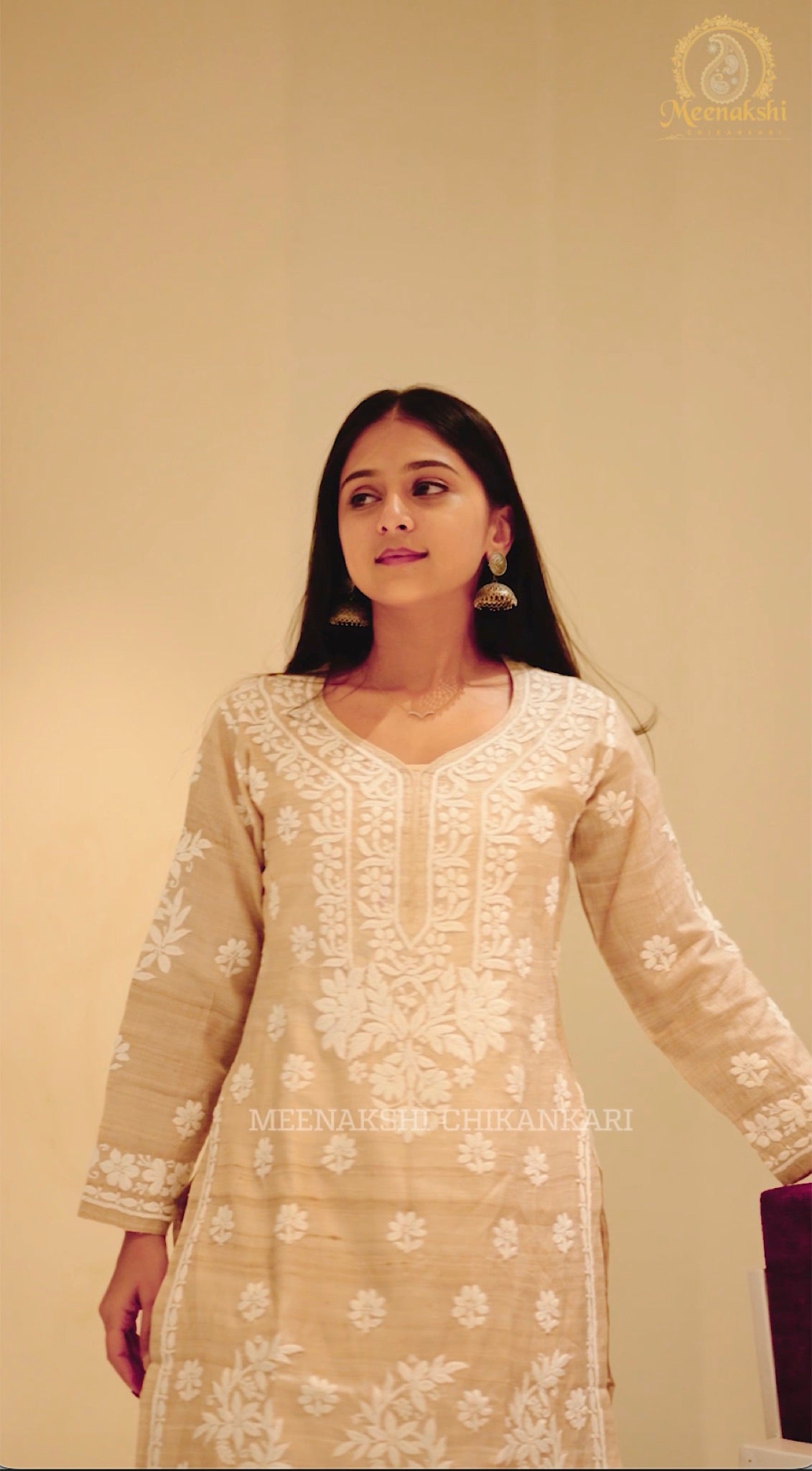 03FJ Jabili Tusser Silk Chikankari Co-ord Set
