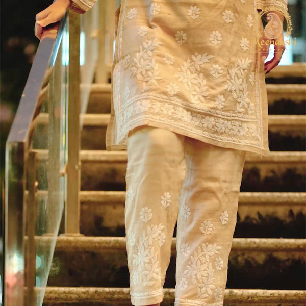 03FJ Jabili Tusser Silk Chikankari Co-ord Set