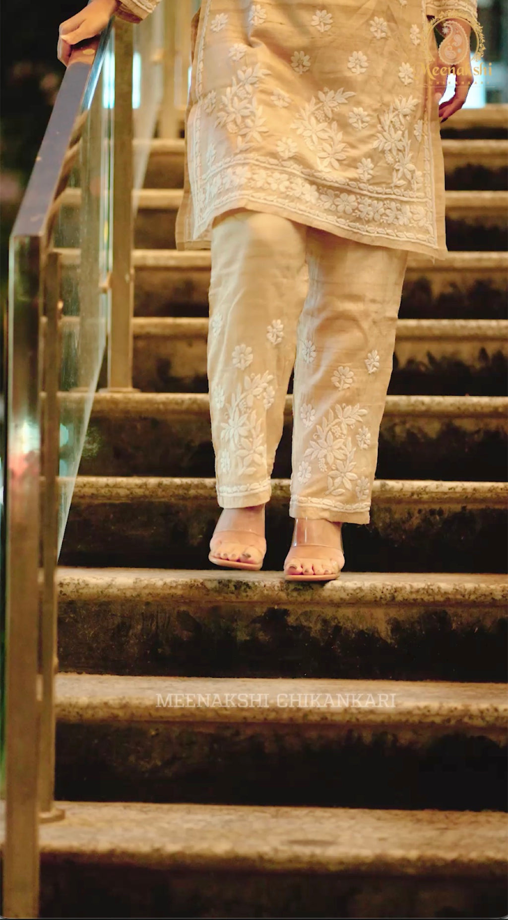 03FJ Jabili Tusser Silk Chikankari Co-ord Set