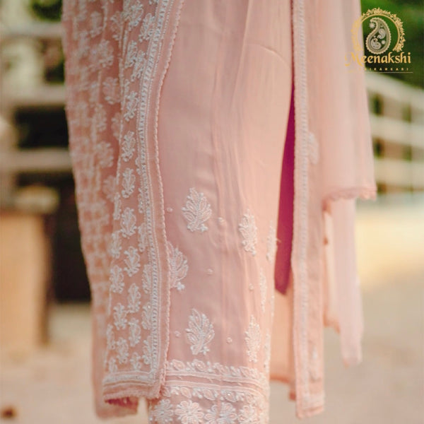05FJ Jabili Chikankari Kurti Pant Set