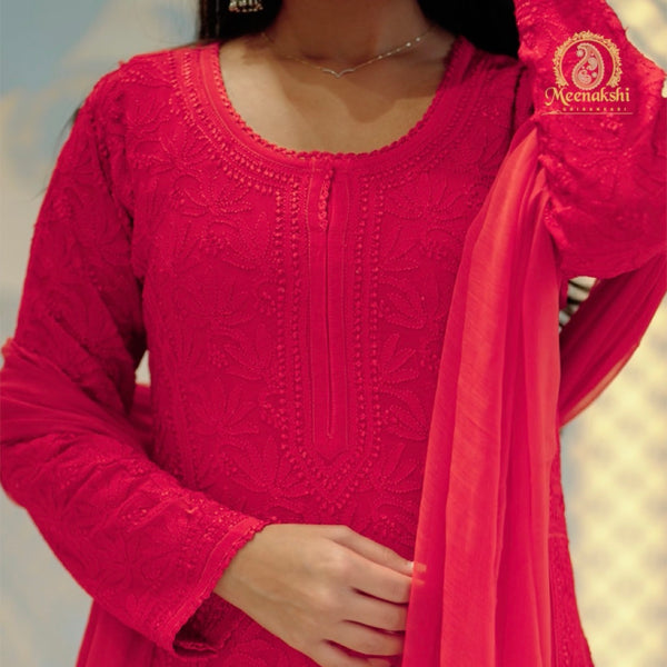 07FJ Jabili Chikankari Aline Plazo Set