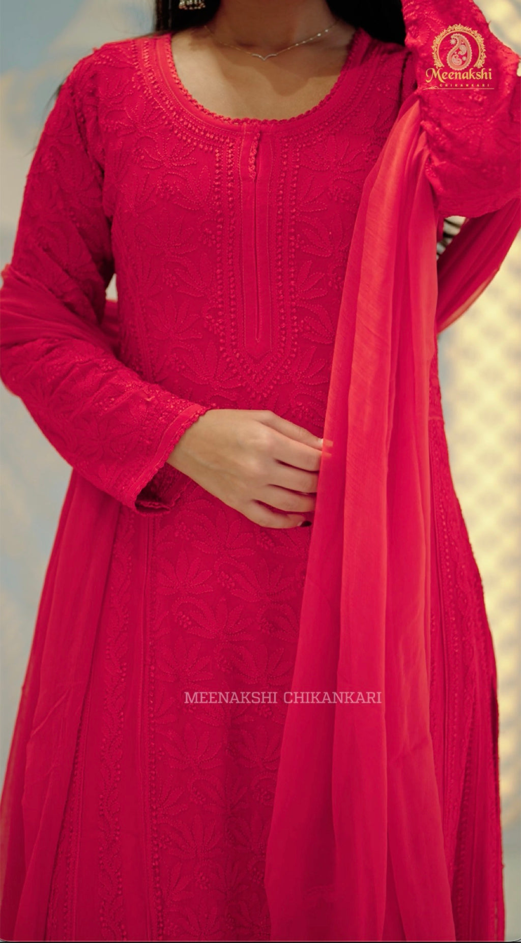 07FJ Jabili Chikankari Aline Plazo Set