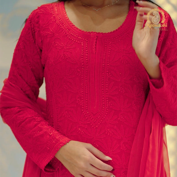 07FJ Jabili Chikankari Aline Plazo Set