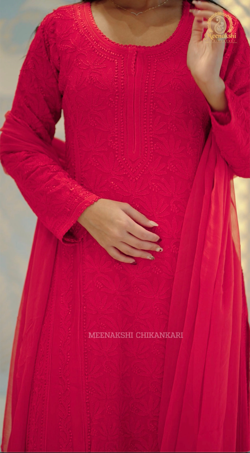 07FJ Jabili Chikankari Aline Plazo Set