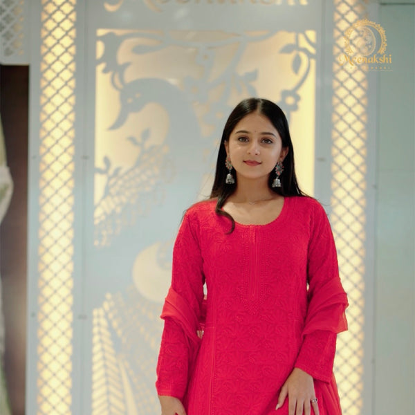07FJ Jabili Chikankari Aline Plazo Set