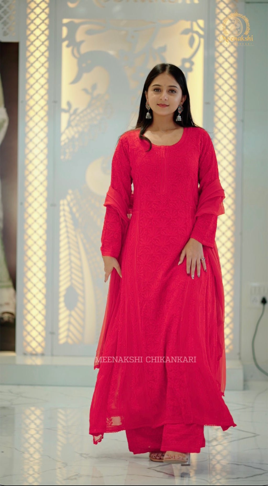 07FJ Jabili Chikankari Aline Plazo Set
