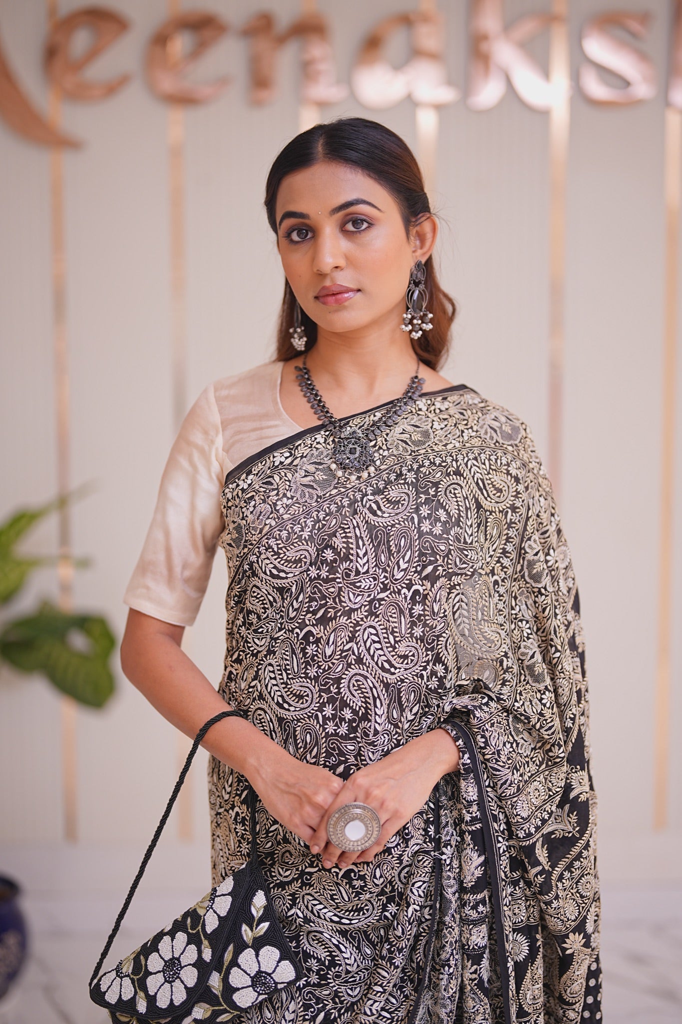 13M Medha Pure Georgette Designer Chikankari Saree
