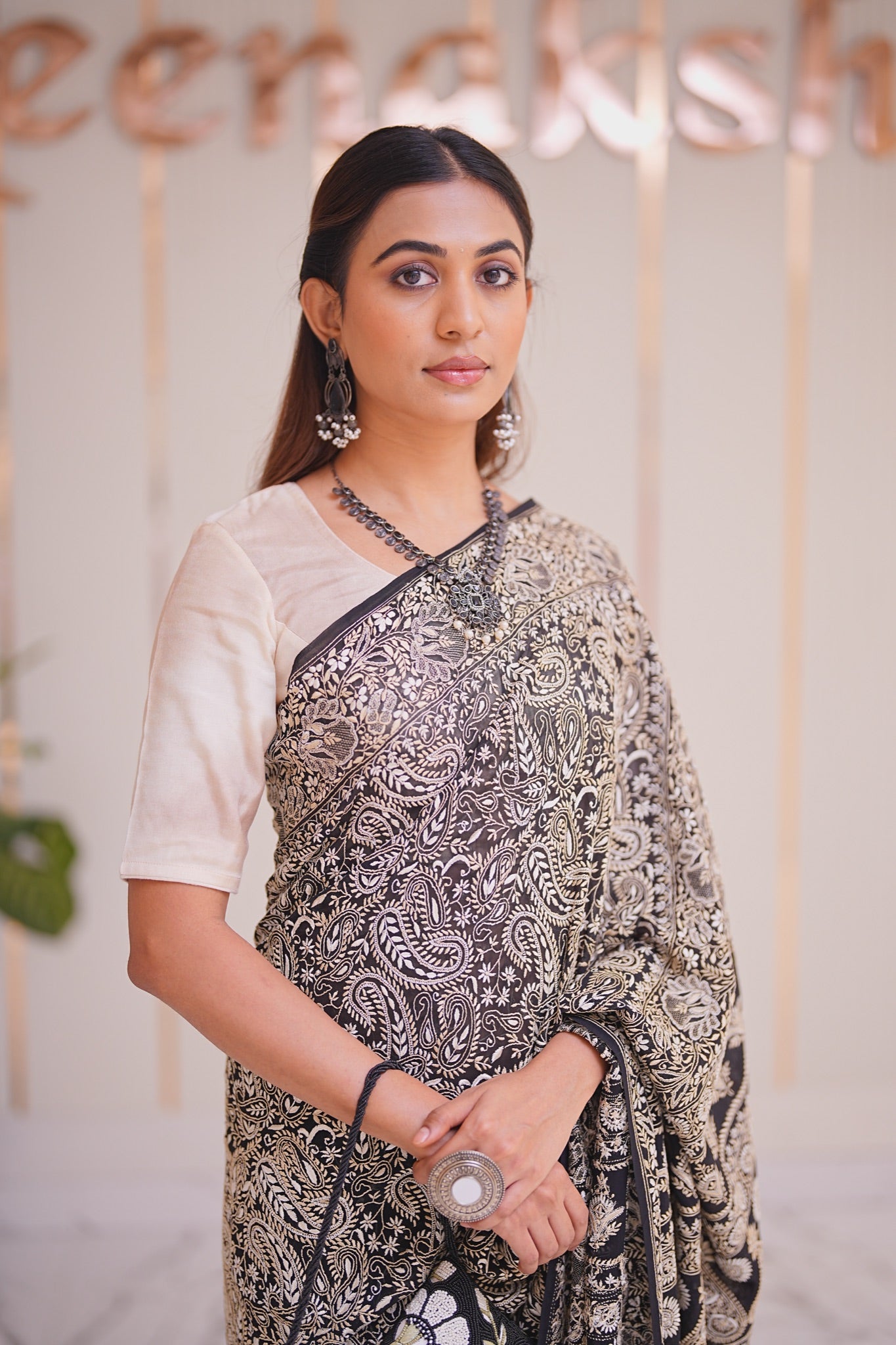13M Medha Pure Georgette Designer Chikankari Saree