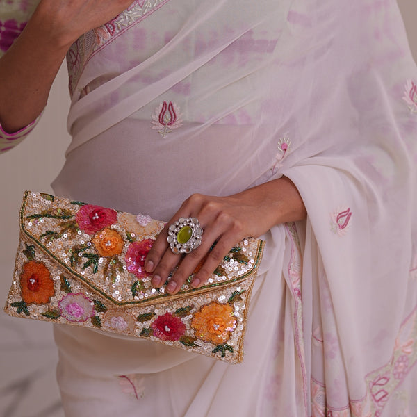 14M Medha Pure Georgette Designer Chikankari Saree