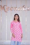 19M Medha Chikankari Short Kurti