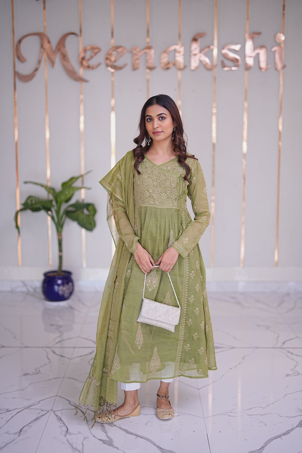 07M Medha Designer Tissue Chanderi Semi Stiched Dress Material