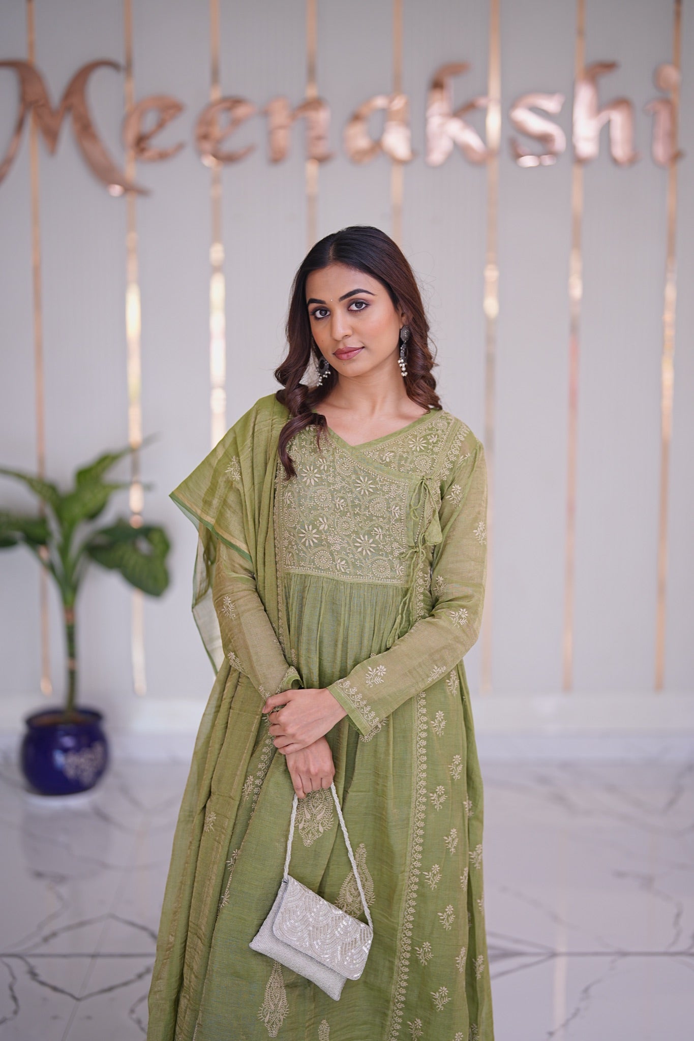 07M Medha Designer Tissue Chanderi Semi Stiched Dress Material