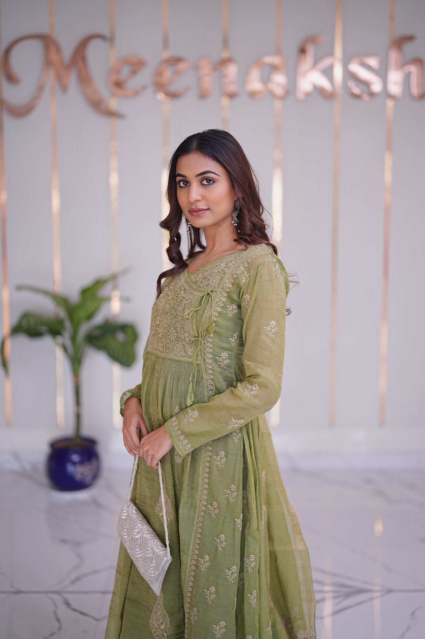 07M Medha Designer Tissue Chanderi Semi Stiched Dress Material