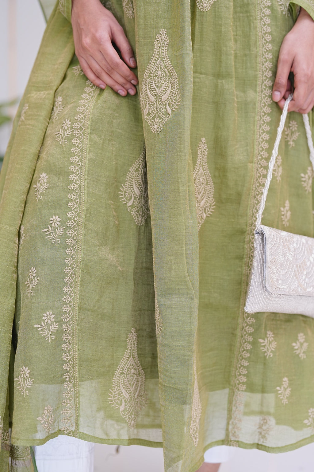 07M Medha Designer Tissue Chanderi Semi Stiched Dress Material