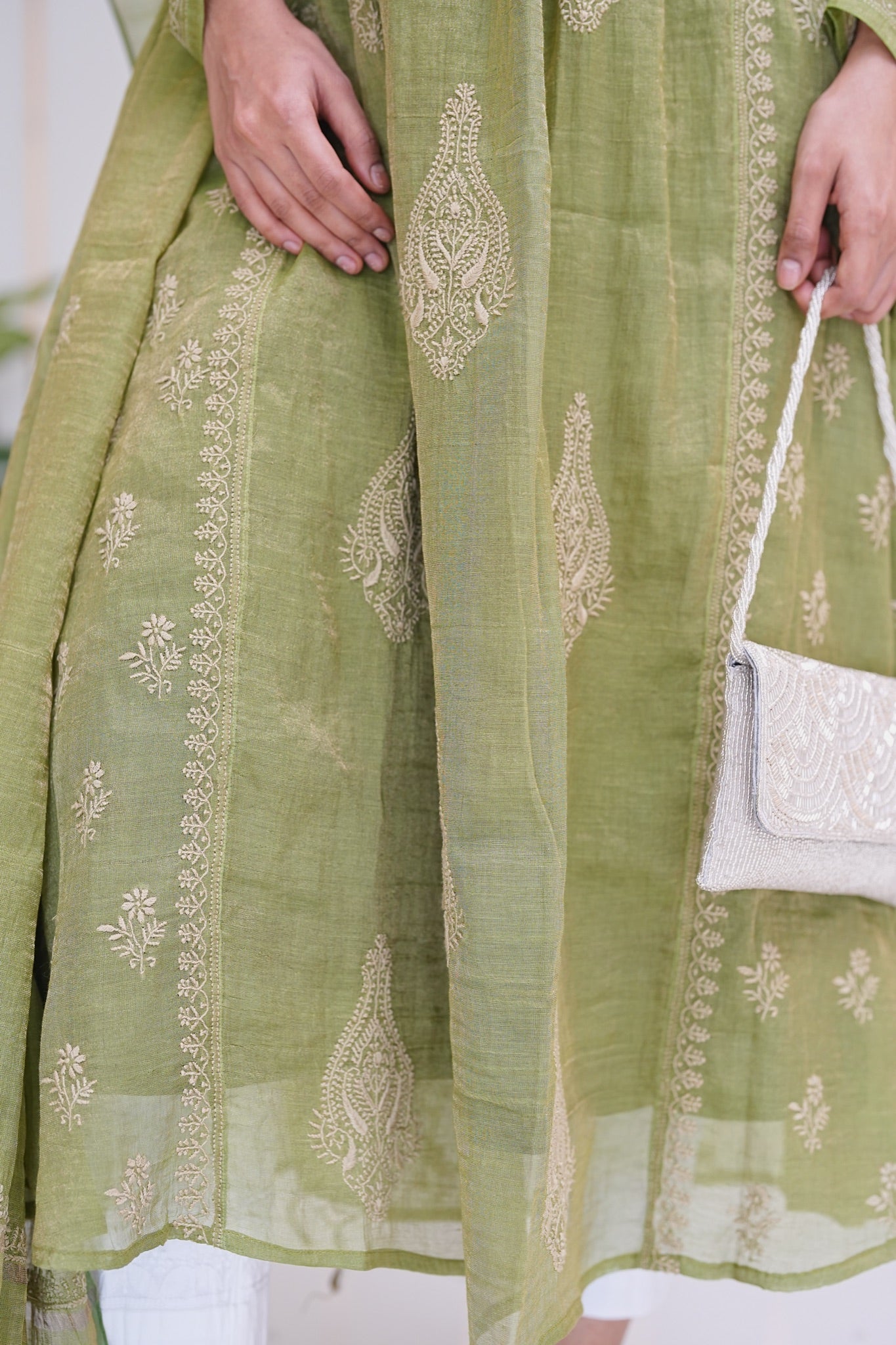 07M Medha Designer Tissue Chanderi Semi Stiched Dress Material