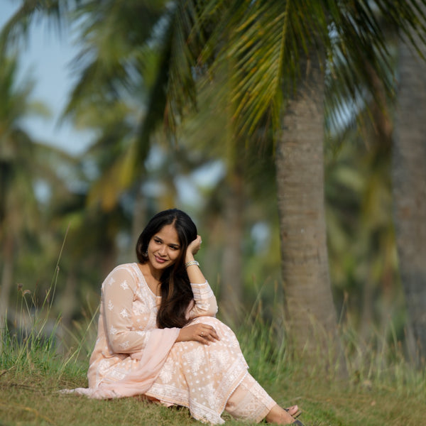 01N Nitya Georgette Kurti Pant Set