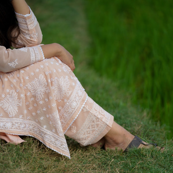 01N Nitya Georgette Kurti Pant Set