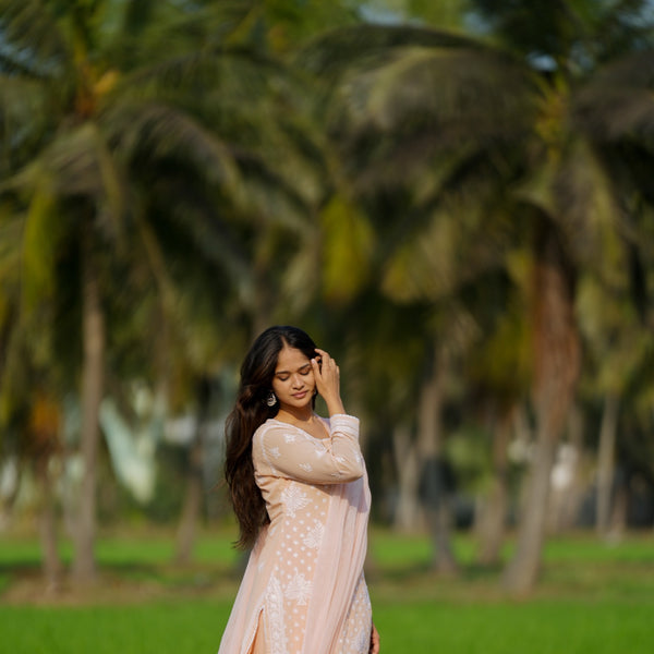01N Nitya Georgette Kurti Pant Set