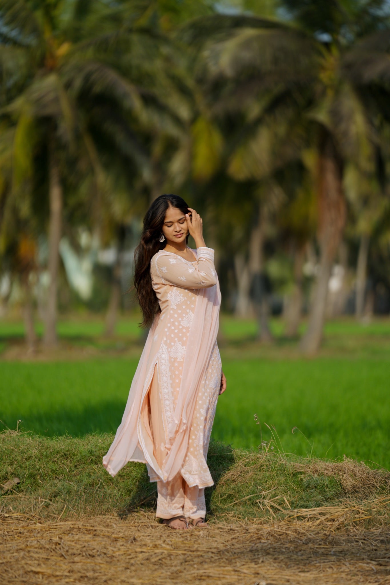 01N Nitya Georgette Kurti Pant Set