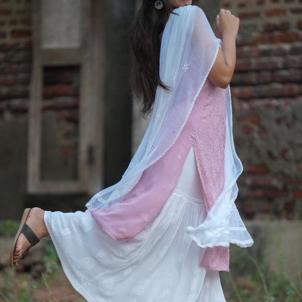 02N Nitya Georgette Straight Cut Kurti