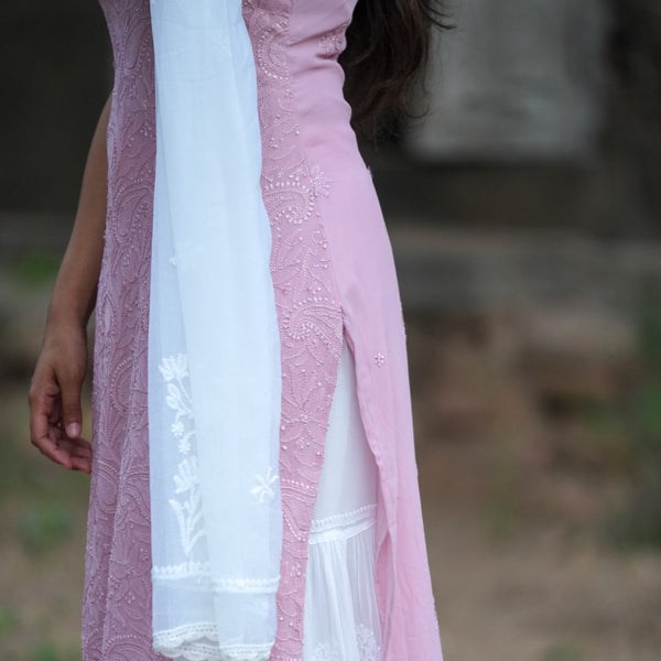 02N Nitya Georgette Straight Cut Kurti