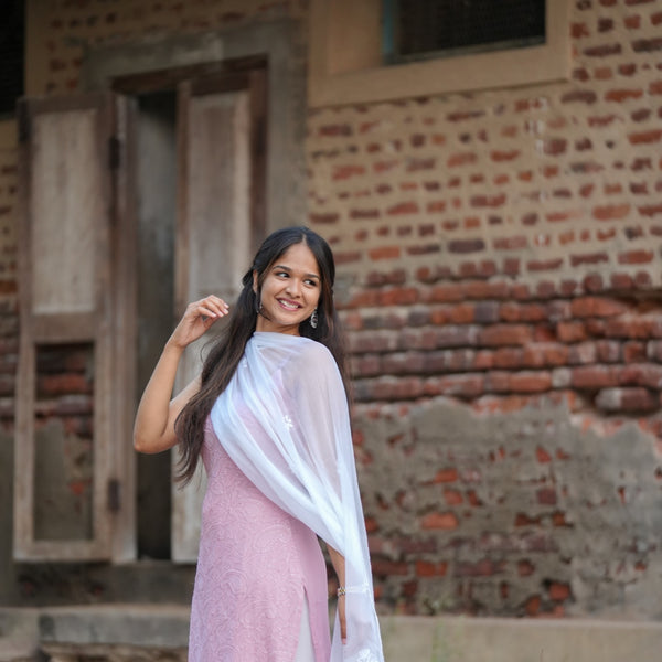 02N Nitya Georgette Straight Cut Kurti