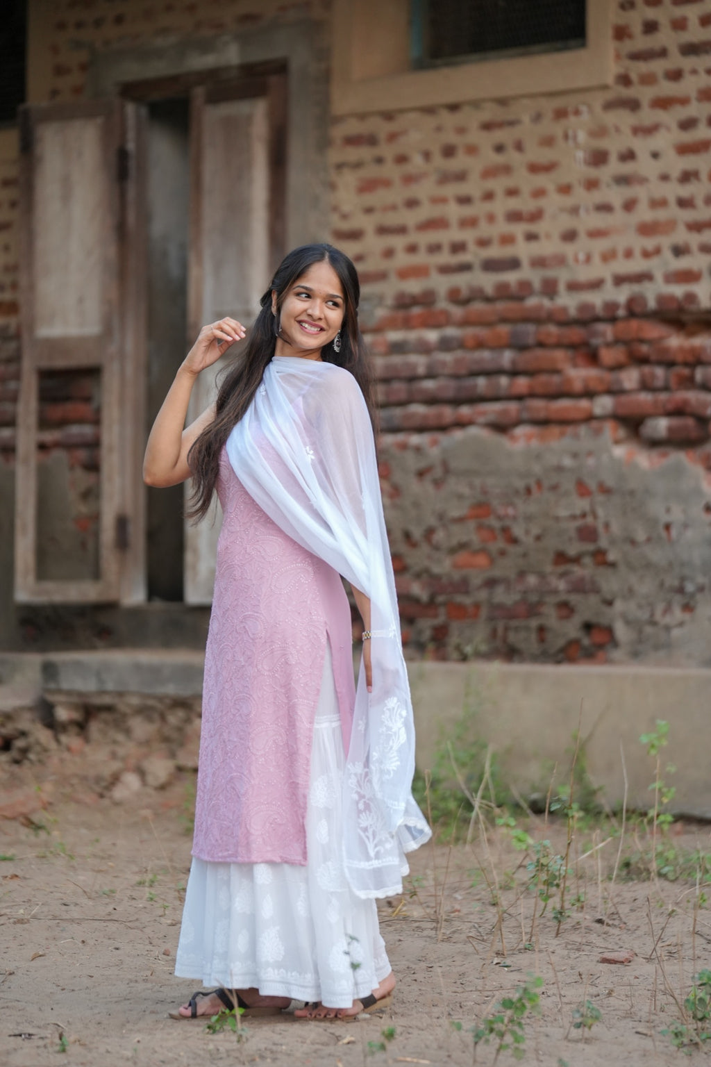 02N Nitya Georgette Straight Cut Kurti