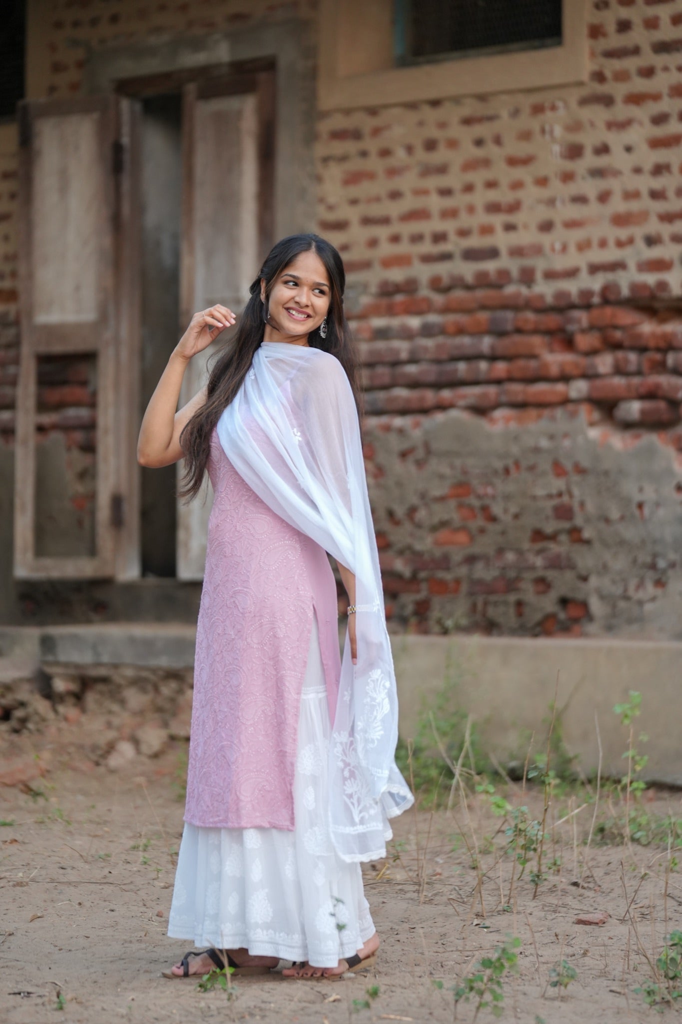02N Nitya Georgette Straight Cut Kurti