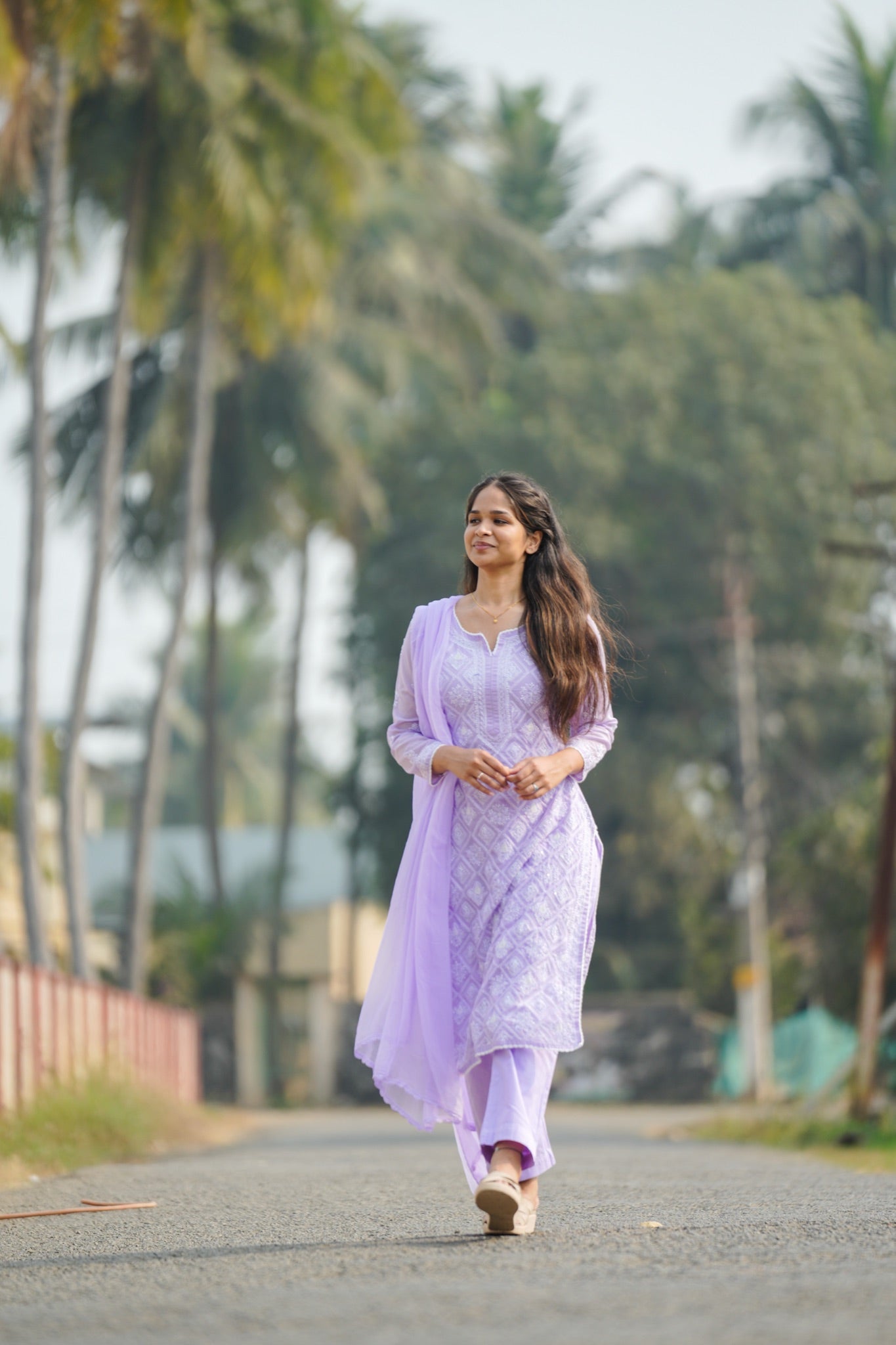 06N Nitya Modal Satin Kurti Pant Set