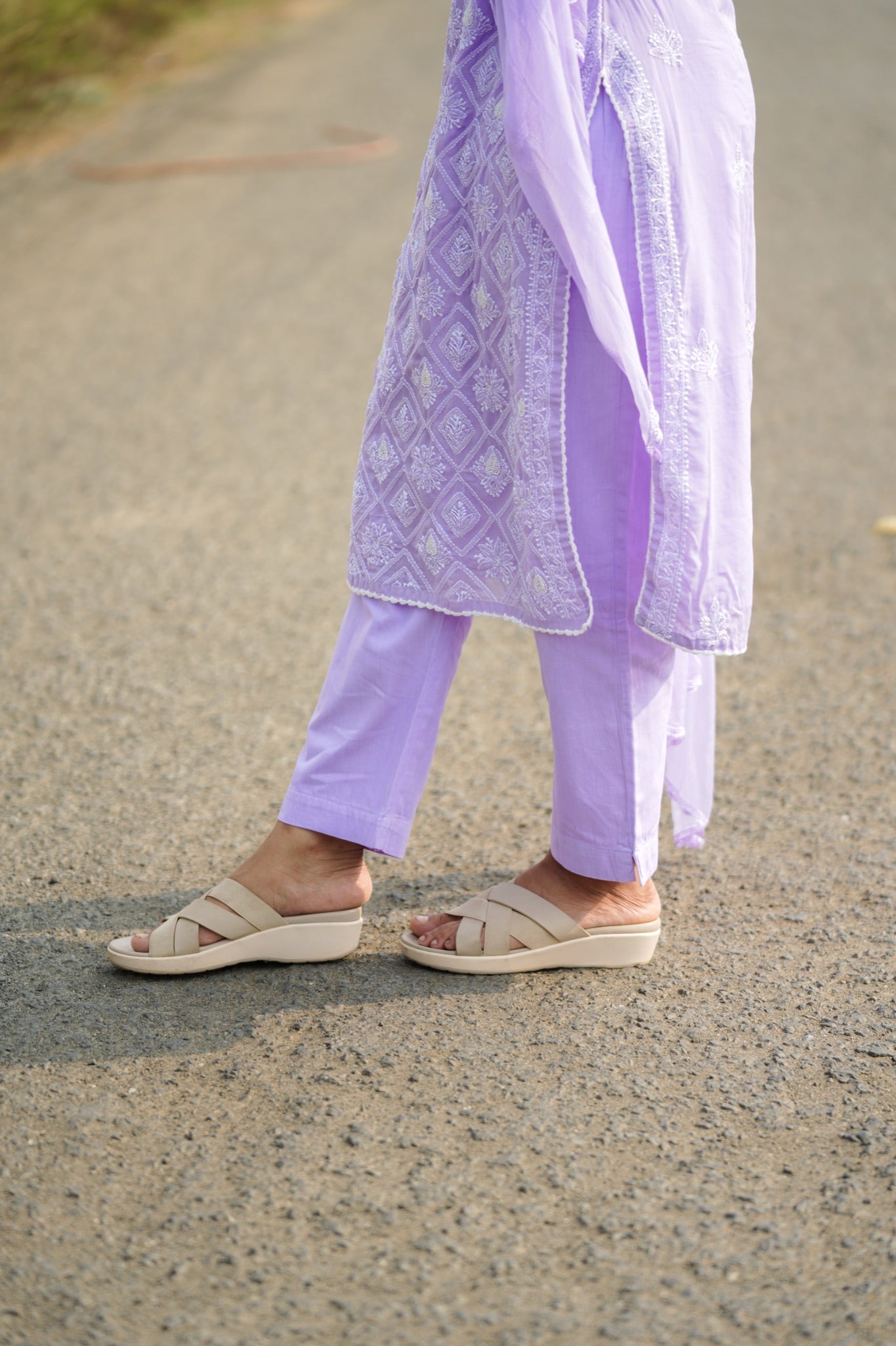06N Nitya Modal Satin Kurti Pant Set