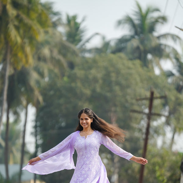 06N Nitya Modal Satin Kurti Pant Set