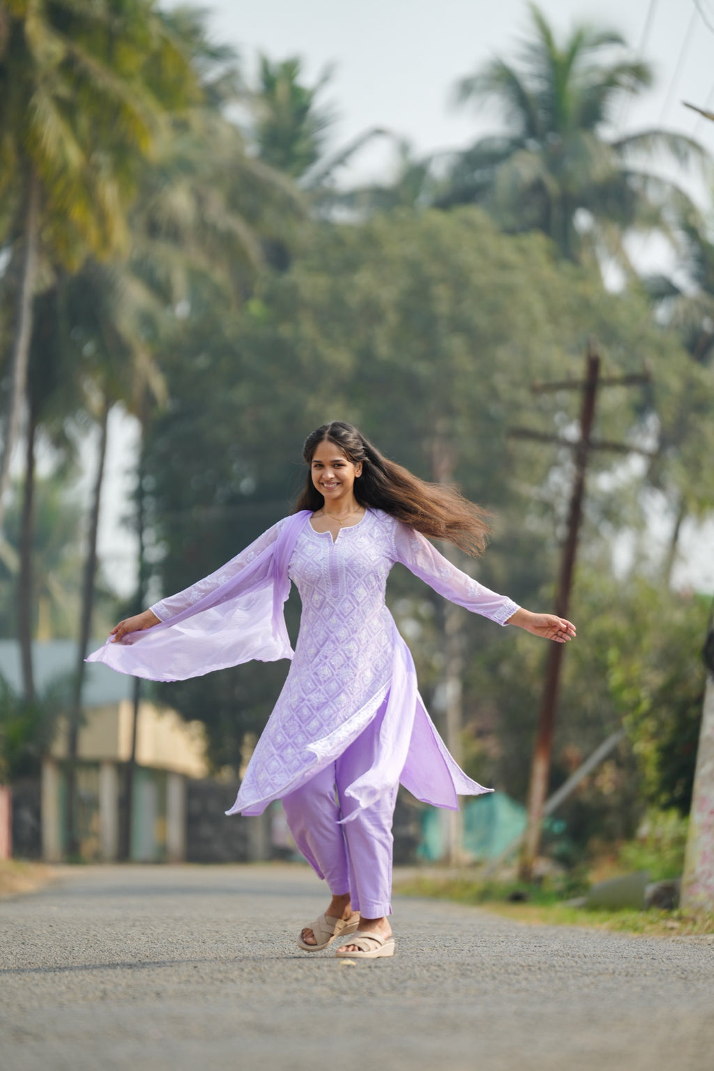 06N Nitya Modal Satin Kurti Pant Set