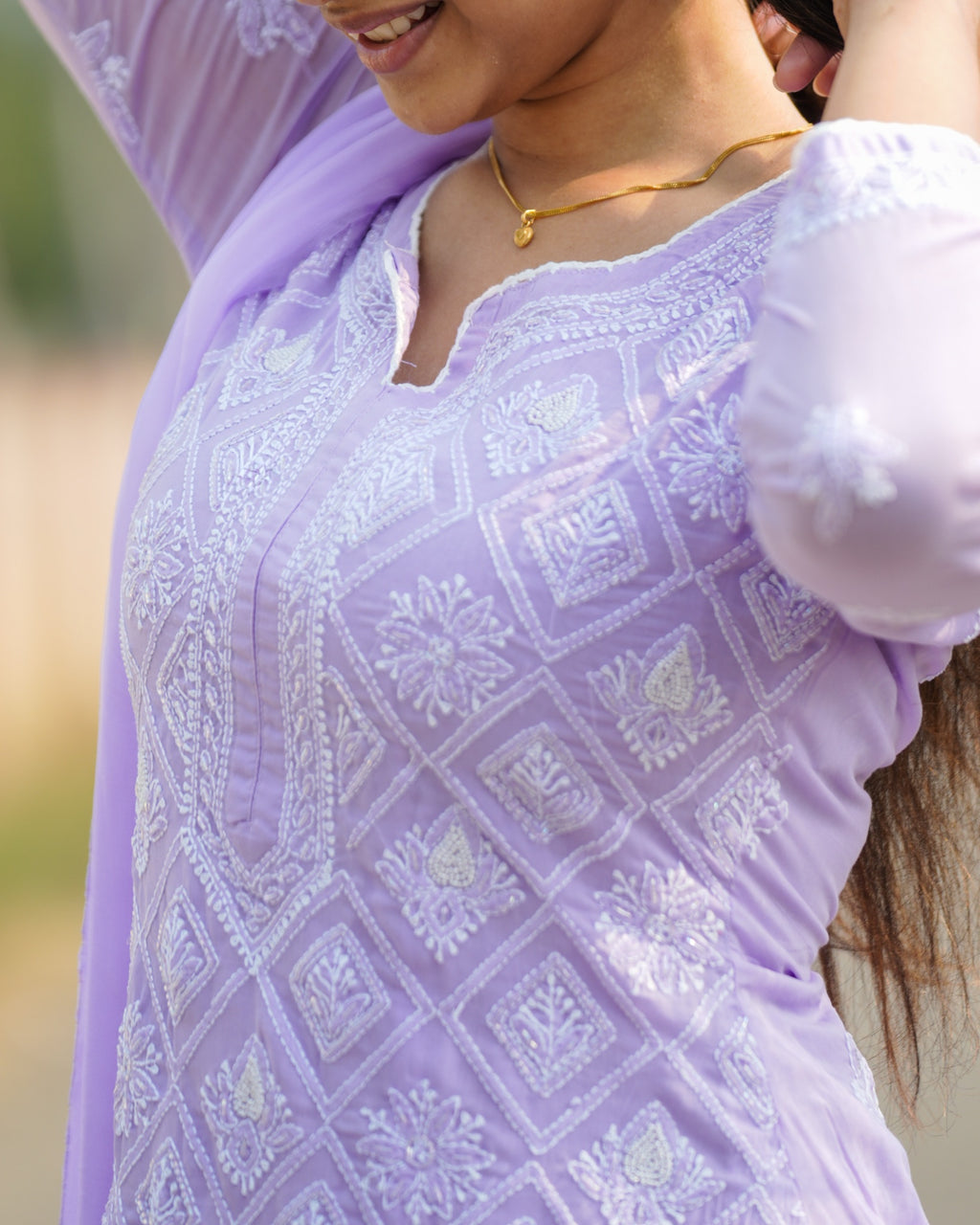 06N Nitya Modal Satin Kurti Pant Set