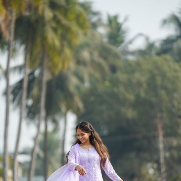 06N Nitya Modal Satin Kurti Pant Set