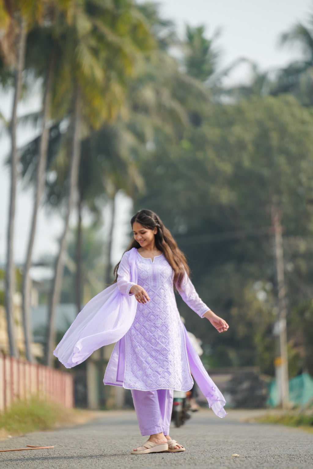 06N Nitya Modal Satin Kurti Pant Set