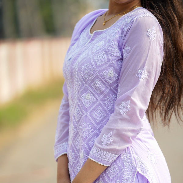 06N Nitya Modal Satin Kurti Pant Set