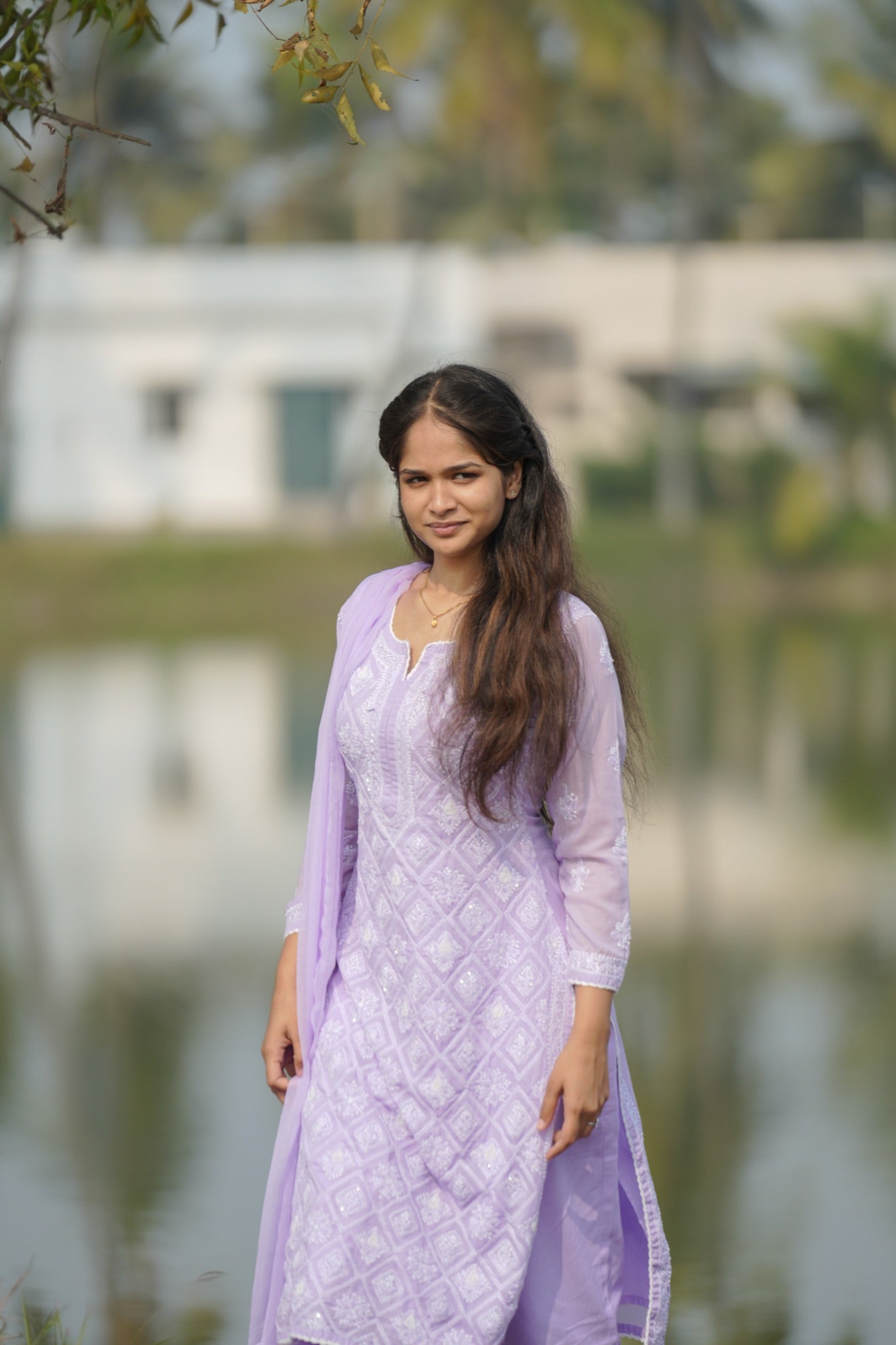06N Nitya Modal Satin Kurti Pant Set