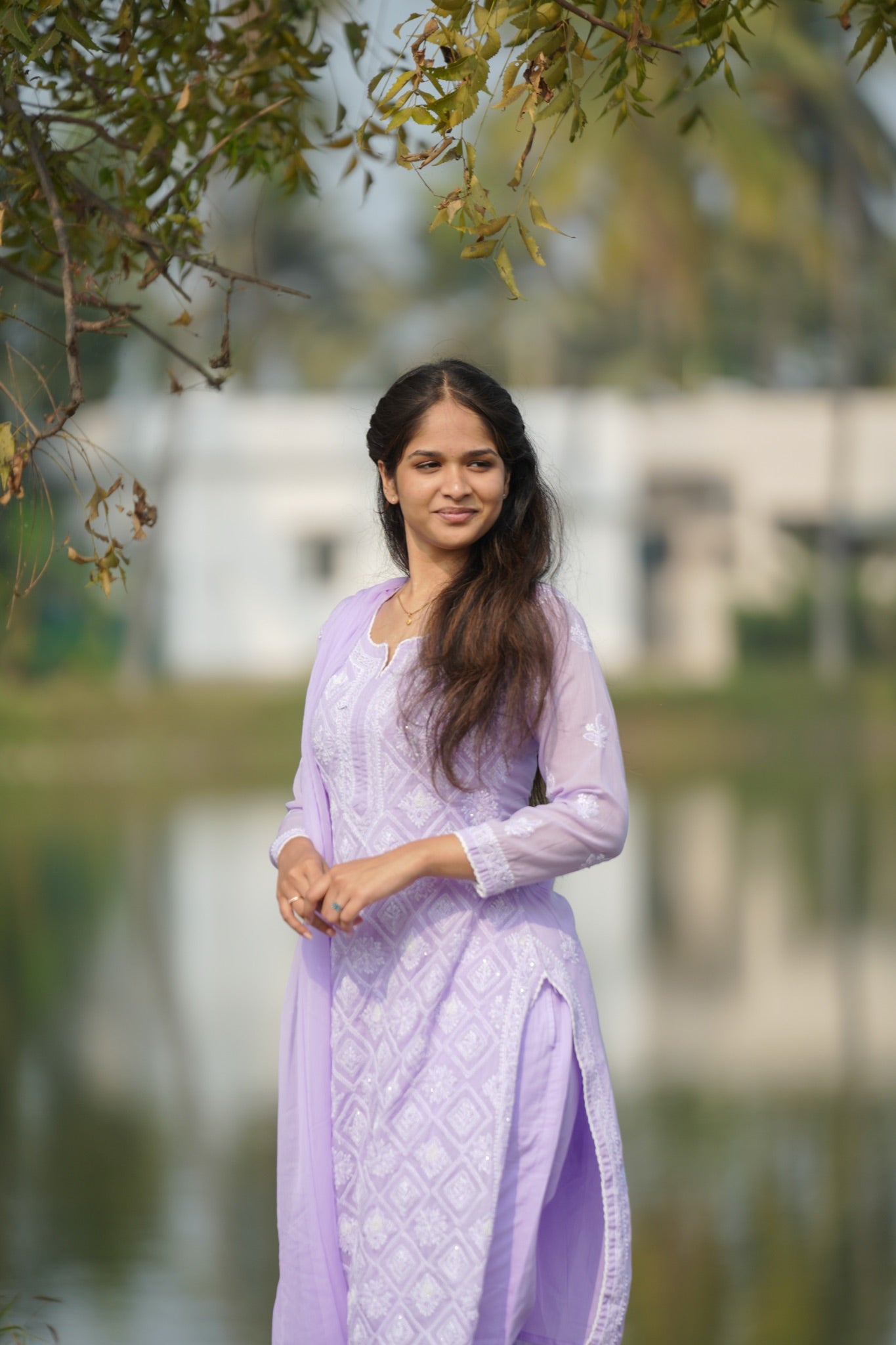 06N Nitya Modal Satin Kurti Pant Set