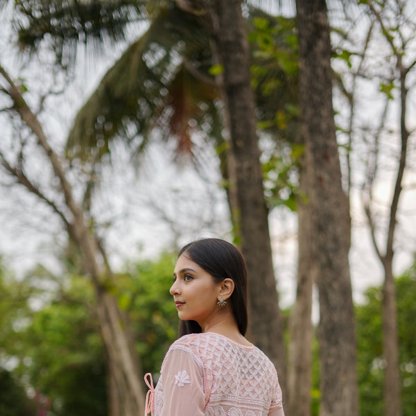 11SJ Jabili Chikankari Anarkali With Slip