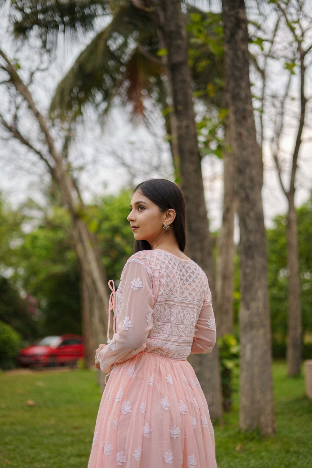 11SJ Jabili Chikankari Anarkali With Slip