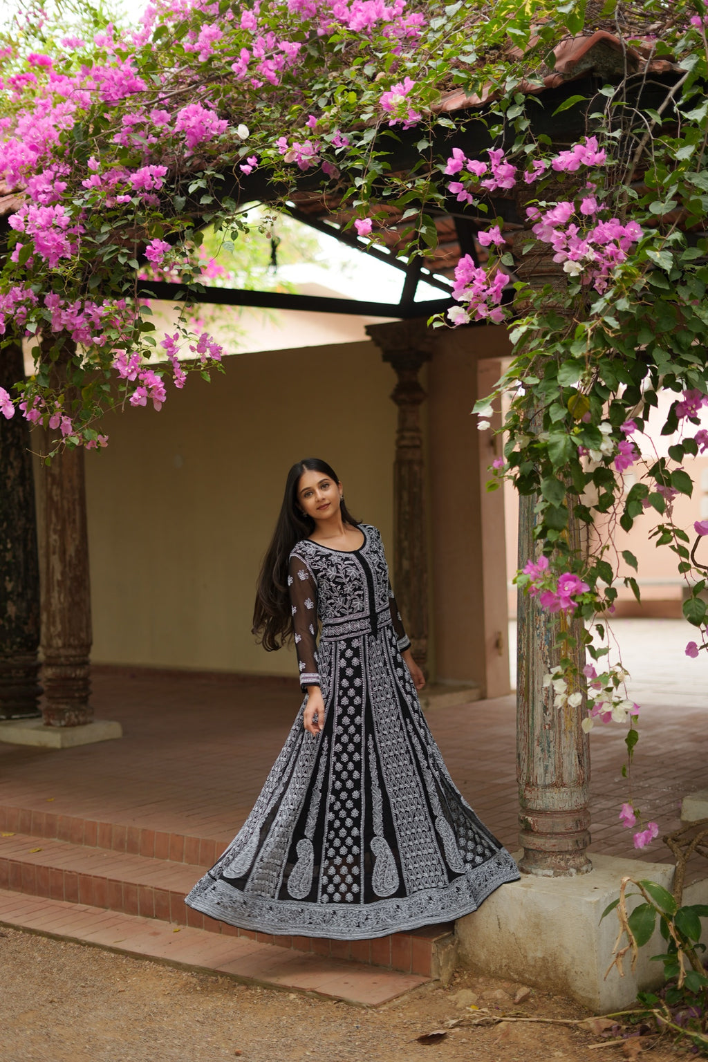 12SJ Jabili Chikankari Anarkali With Slip