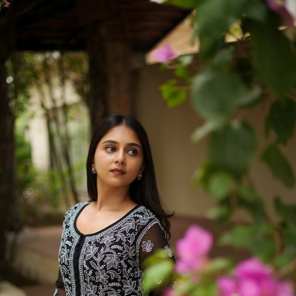 12SJ Jabili Chikankari Anarkali With Slip