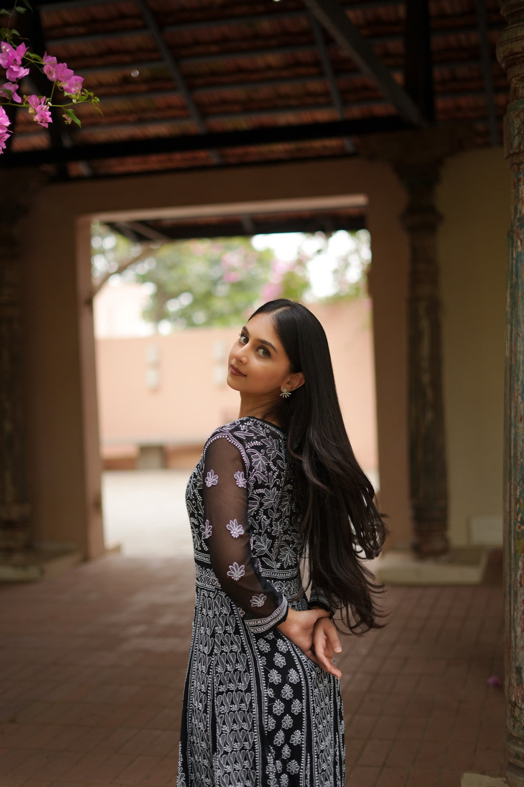 12SJ Jabili Chikankari Anarkali With Slip