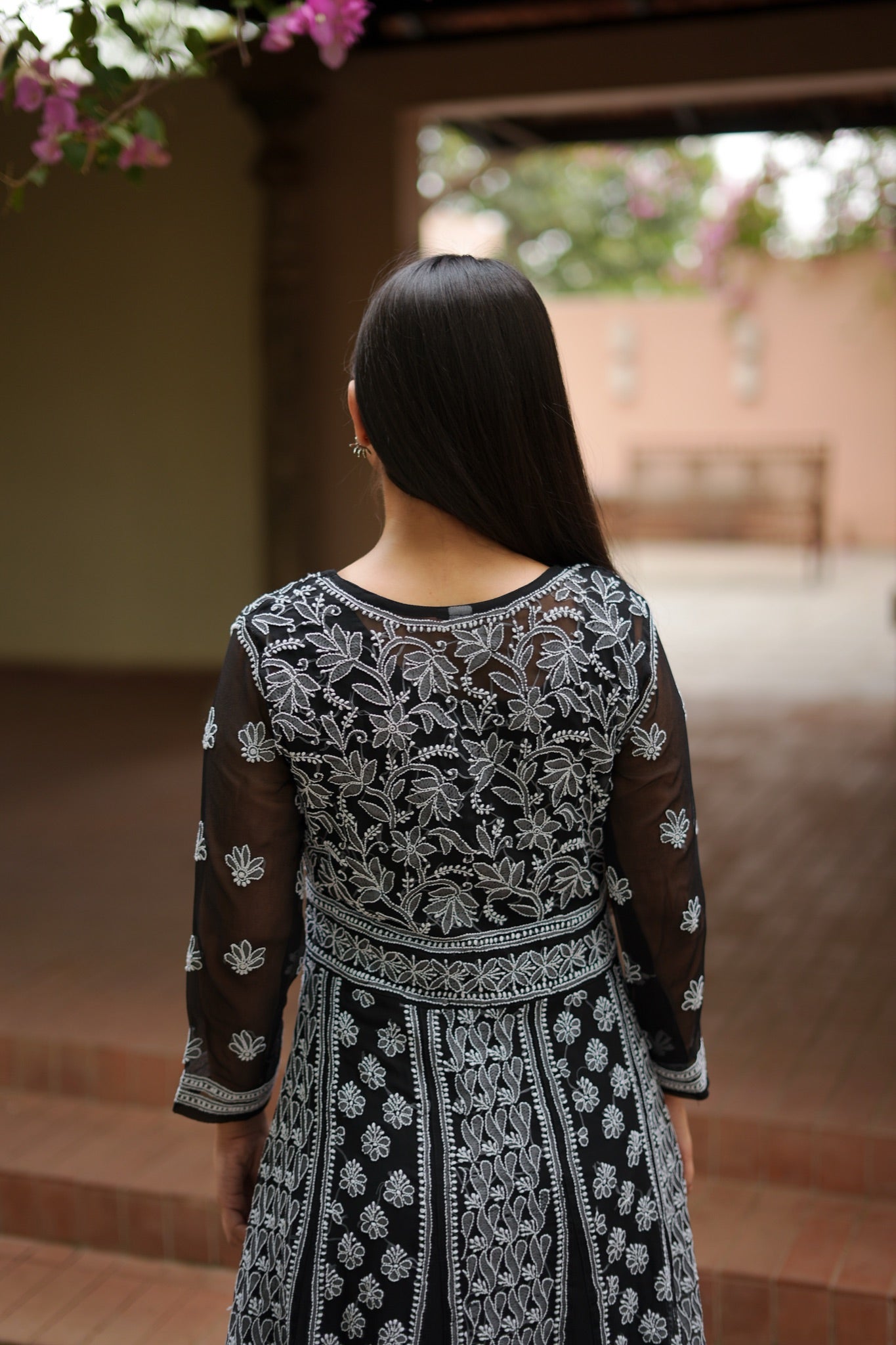 12SJ Jabili Chikankari Anarkali With Slip