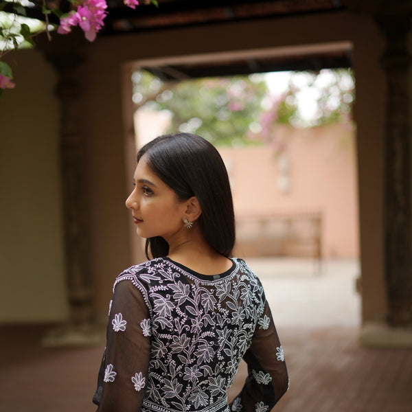 12SJ Jabili Chikankari Anarkali With Slip