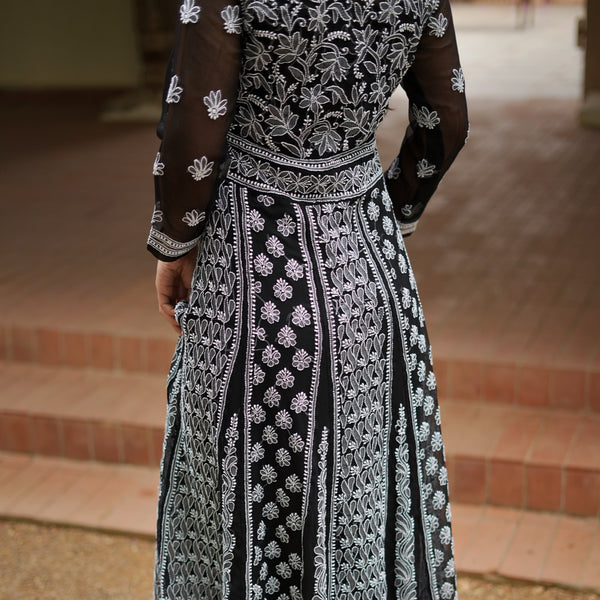 12SJ Jabili Chikankari Anarkali With Slip
