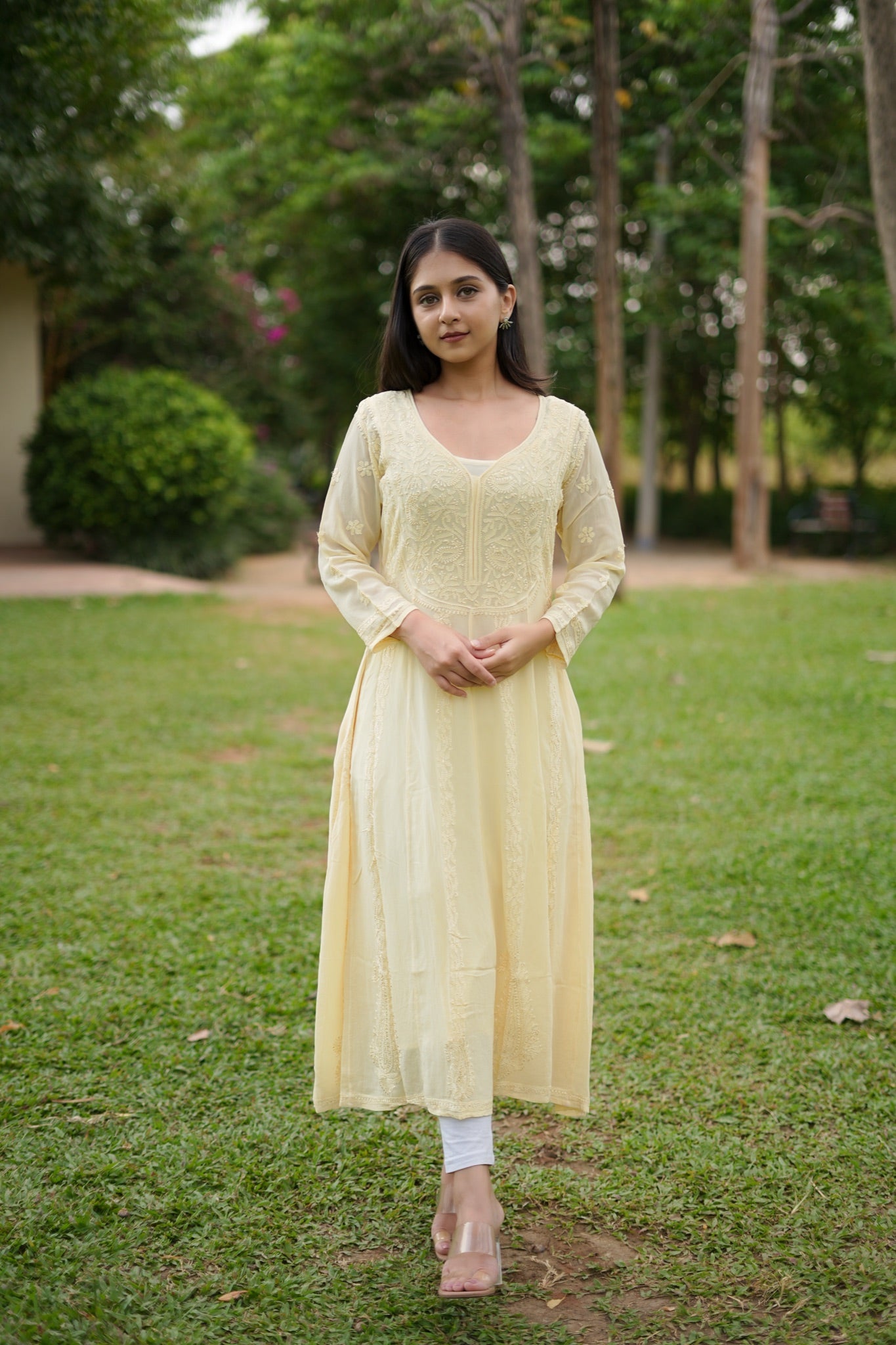 13SJ Jabili Chikankari Anarkali